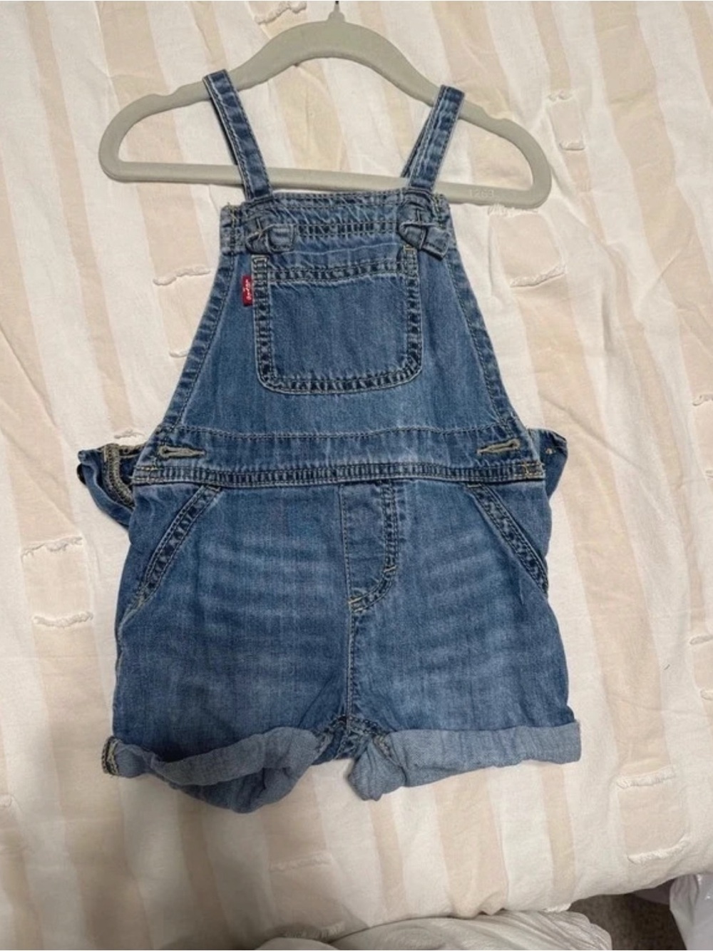 Levi's Kids Blue Denim Short Overalls
